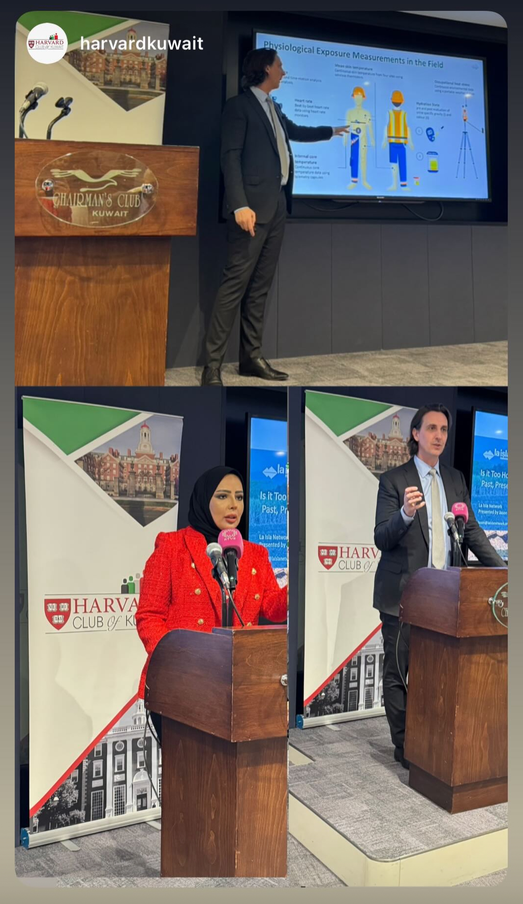 collage of lecturers giving presentation